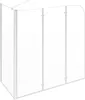 vidaXL Duschabtrennung 120x69x130 cm Hartglas Transparent Produktbild-Vorschau 4