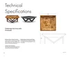 A layout showing two fire pits, a top-down view of one, and a side view with dimensions. Produktbild-Vorschau