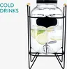 Navaris Getränkespender 5 Liter aus Glas - Zapfhahn aus Produktbild-Vorschau 3