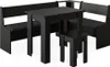 Grupa ławek narożnych Vicco Roman Czarny 180 x 120 cm z Podgląd zdjęcia produktu 1