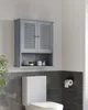 A gray bathroom cabinet mounted above a toilet. Náhled obrázku produktu