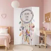 A child's bedroom with a bed, desk, and a room divider. Produktbild-Vorschau