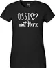 Huuraa Damen T-Shirt Ossi mit Herz XXL Black Bio Baumwolle Produktbild-Vorschau 2