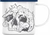 Trendation - Totenkopf Emaille Tasse Katzen Kaffee Frauen Produktbild-Vorschau 1