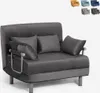 Fauteuil-lit pliable gain de place en velours Deborah Twin Voir les images du produit 6