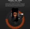 A smartphone is mounted on a gimbal and is shown charging, with text describing the reverse-charging feature. Produktbild-Vorschau
