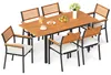 COSTWAY Gartenmöbel Set, 130/170x80cm Gartentisch Produktbild-Vorschau 1