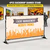 4 sztuki 8' Stojak na baner reklamowy z nadrukiem Zestaw Podgląd zdjęcia produktu 1