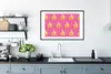 MuchoWow® MuchoWow® Gerahmtes Poster Banane - Muster - Rosa Produktbild-Vorschau 4