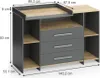 Vicco Wickelkommode Oskar, 143.2 x 93 cm mit 3 Schubladen, Produktbild-Vorschau 3