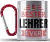 Trendation - Bester Lehrer Ever Edelstahl Tasse Karabiner Produktbild-Vorschau 1