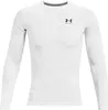 A white long-sleeved t-shirt with a black logo on the chest. Produktbild-Vorschau