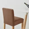 Velours-Barstuhlbezug in Braun – Elastisch und formstabil Produktbild-Vorschau 3