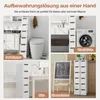 Schmaler Rollcontainer mit 6 Schubladen, weiß, PP-Material Produktbild-Vorschau 3