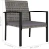 vidaXL Chaises de jardin 2 pcs. Poly rotin gris Voir les images du produit 7