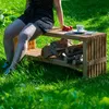 Ławka ogrodowa „Freja” z schowkiem na drewno kominkowe Podgląd zdjęcia produktu 8