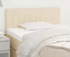 vidaXL Čelo postele krémové 100x5x78/88 cm Látka Náhled obrázku produktu 2