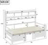 Flieks Tagesbett Holzbett Schlafsofa 90x200cm mit Kissen Produktbild-Vorschau 7