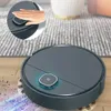 A robotic vacuum cleaner is shown cleaning a floor, with a close-up inset of a hand interacting with the device. Produktbild-Vorschau