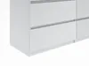 A close-up view of a white dresser or cabinet with two drawers visible. Produktbild-Vorschau