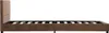 vidaXL Posteľný rošt Brown Suede Look 90x200 cm Náhľad obrázku produktu 3