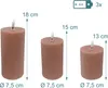 Bougies LED Relaxdays, lot de 3, 3 tailles, flamme Voir les images du produit 4