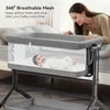 Caveen Baby přistýlka kolébka, houpací postýlka s prodyšnou Náhled obrázku produktu 3