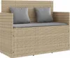 vidaXL Panchina da giardino con cuscini Beige Poly Rattan Anteprima dell’immagine prodotto 1