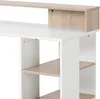 HOMCOM Bureau informatique avec 2 tiroirs, bureau avec Voir les images du produit 7