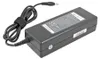 A black laptop power adapter with its cable is shown on a light gray surface. Produktbild-Vorschau