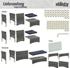 Lounge Set 4tlg. Balkon Möbel Gartengruppe Sitzgarnitur Produktbild-Vorschau 3