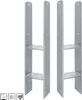 Two silver H-shaped fence post anchors are shown against a white background. Náhled obrázku produktu