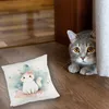 Flauschiges Kuschelkissen mit süßem Katzenmotiv 40x40cm Produktbild-Vorschau 5