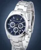 A close-up studio shot of a men's Maserati watch against a blue background. Produktbild-Vorschau