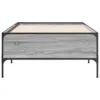 Bettgestell Grau Sonoma 90x190 cm Holzwerkstoff und Metall Produktbild-Vorschau 4