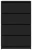 vidaXL Sideboard Schwarz 60x35x98,5 cm Holzwerkstoff Produktbild-Vorschau 4