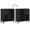 vidaXL Plattenschrank Schwarz 84,5x38x89 cm Holzwerkstoff Produktbild-Vorschau 7