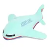 A teal plush airplane toy is shown against a white background. Náhled obrázku produktu
