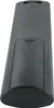 A black remote control is shown from a diagonal angle, with the battery compartment cover visible. Podgląd zdjęcia produktu