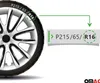 4x Radkappen 16 zoll Grau & Schwarz Produktbild-Vorschau 7