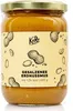 A jar of peanut butter with a label. Produktbild-Vorschau