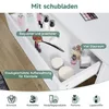 SONNI Kompakter Schminktisch Weiß, dreifarbige Glühbirne, Produktbild-Vorschau 3