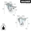 WAGNER 4tlg. Set - Ø 75 mm, Anschraubplatte, 2 Lenk- 2 Produktbild-Vorschau 2