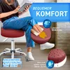 TRESKO® Taboret obrotowy z oparciem 150 kg czerwone wino | Podgląd zdjęcia produktu 3
