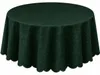Tischdecke grün dunkel oval 160x220 cm damast Ornamente Produktbild-Vorschau 1