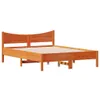Massivholzbett ohne Matratze Wachsbraun 120x190 cm Produktbild-Vorschau 1