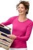 Langärmeliges Baumwoll-T-Shirt für Damen, 95% Baumwolle, 5% Produktbild-Vorschau 1