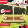 Pískoviště KOTARBAU® se střechou 140 x 140 cm, dřevěné, s Náhled obrázku produktu 2