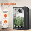 A grow tent with plants inside, along with recommended pairings for fans and grow lights. Produktbild-Vorschau