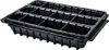 A black plastic organizer tray with multiple compartments. Produktbild-Vorschau